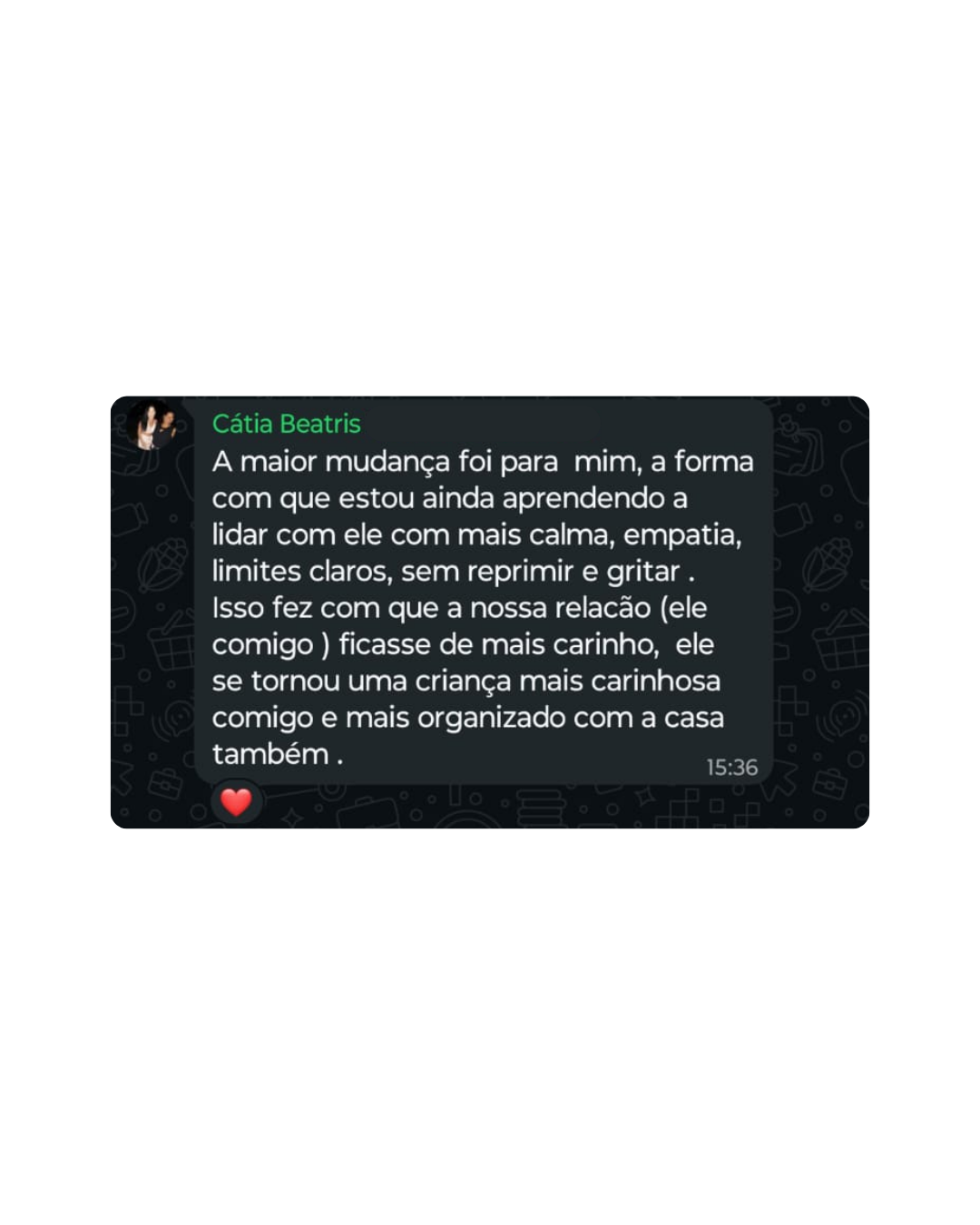 Depoimento Cátia Beatris