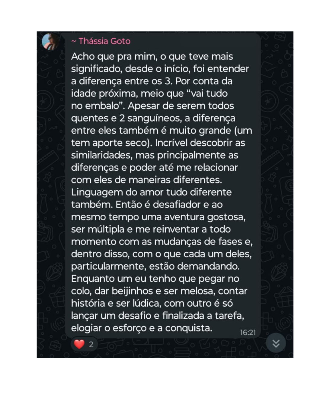 Depoimento Thássia Goto