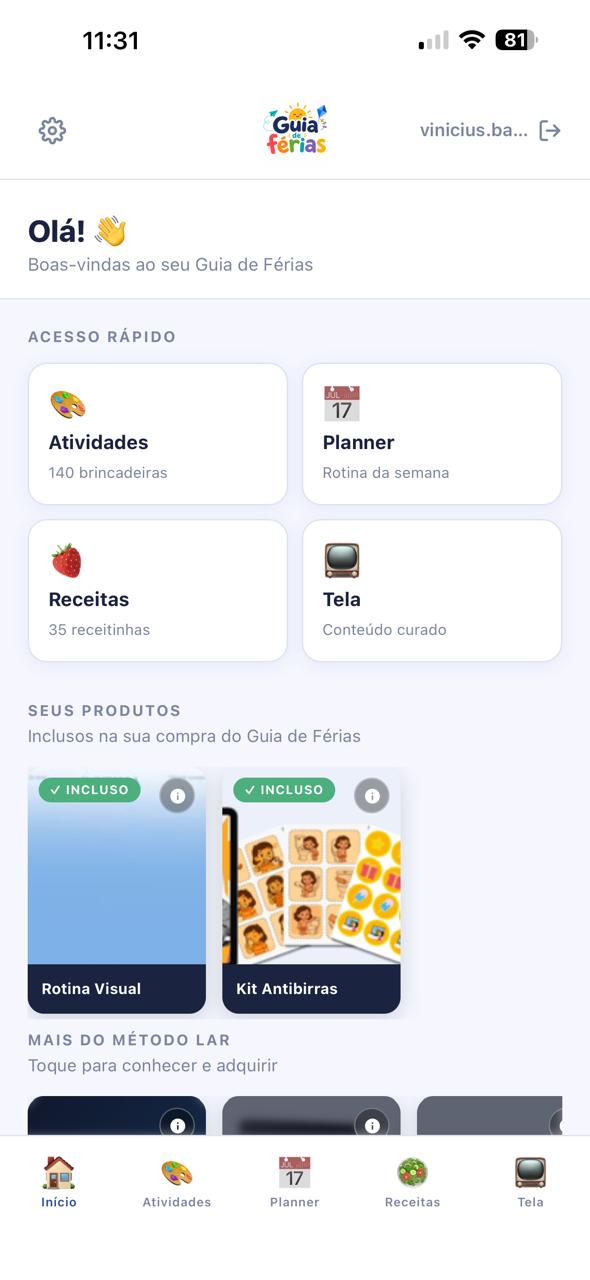 Tela Início